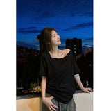 Design A Small-Sized Hottie Cotton-Sleeved Short-Sleeved T-Shirt For Summer Relaxed Casual Simple T-Shirt