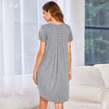 Summer Women's Pyjamas Short-Sleeved Round-Neck Milk Silk Home Casual Home Clothes Pyjamas Women