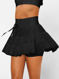 Hot Sales Sweet Fresh Fresh Solid Color Lace Mesh Splicing Skirts Anti-Walking Light Belt Seat Pants Skirt
