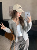 Round Collar Long-Sleeved Knitted Cardigan Women 2026 Autumn New Small Fragrant Wind Loose Thin Outer Coat