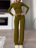 Dili Sports Yoga Long Sleeve T-Shirt Solid Color Pants Set Women's Winter 2025