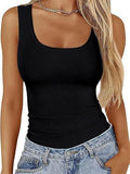 2026 Women Decorating Hottie Sleeveless Round-Neck Vest Street Fashion Women's T-Shirt Vest