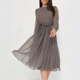 Dili Vacation Leisure Wind And Breeze Breeze Tied Belt To Close The Waist Dress Woman 2025 Spring And Summer