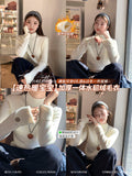 Grey Half-High Collar Plus Thick Bottom Shirt Women Take 2025 Autumn And Winter New Sweater High-End Knitting Top