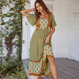 Dili 2025 Spring/Frives Cotton-Print Dresses French-Style Printed Dress Women's Dress