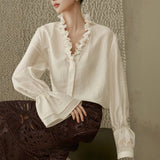 The New Casual Blogger Style Style Simple Slanted Blouse Is Quite Inclusive Of Free Ironing Shirt For Women