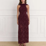 New Fashion Sexy Back-To-Back Temperament Sleeveless Lace-Up Dress In Autumn 2025