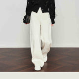 Lyselle Tiansi Old Money Style White Jeans Women's New Autumn Loose Hip Banana Pants