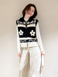 Vintage Fair Island Clip J-Weared Vest Women's Spring Wearing Horse Pleeding Giant Looks Overwear