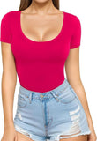 2025 Sexy Women's Low Round Collar Short-Sleeved T-Shirt T-Shirt