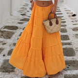 Dili Vacation Leisure A-Word Cake Dress Women's Dress 2025 Spring And Summer