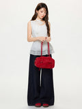 Korean Version Of The White Wave Point BM Lace Splicing Hem Vest Sling Women 2026 Spring New Body-Playing Shirt