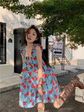 Sanya Vacation Wood Ear Crumbs Hanging Dress Women Loose Thin Age Boar Doll Skirt Beach Skirt