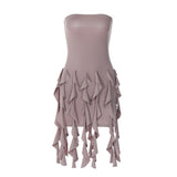 2025 New Ribbon With Chest Sexy Bare Back Short Dress Tight Design Dress