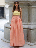 Spring And Summer 2025 New Solid Color Temperament Elegant Breast-Shade Sling Vest Half-Body Skirt