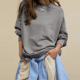 Hot Selling New Tunic Coat Women's Loose Casual Fashion Brand Round Collar Top Commuting Women's High Sense