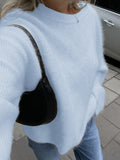 Dili Fashion Temperament Solid Color Long-Sleeved Wool Sweater Women's Clothing 2025 Autumn And Winter