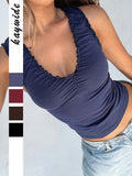 Dili Y2K Hot Babes Summer T-Shirt Vest Women's Clothing 2025 Spring And Summer