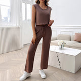 Dili Leisure Vacation Repair Short Sleeve Pants Set Women's Clothing Spring/Summer 2025