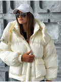 2025 Winter Women's New Warm Lady Loose Casual Hooded Cotton Coat Women
