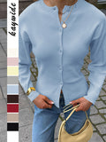 Dili Casual Solid Color Long-Sleeved Button Sweater Women's Clothing 2025 Autumn And Winter