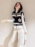 Vintage Fair Island Clip J-Weared Vest Women's Spring Wearing Horse Pleeding Giant Looks Overwear