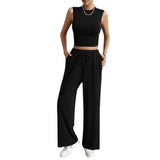 Dili Women's Clothing 2025 Spring And Summer City Casual Solid Color Coat Vest Trousers Set