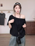 Design A Small-Sized Hottie Cotton-Sleeved Short-Sleeved T-Shirt For Summer Relaxed Casual Simple T-Shirt