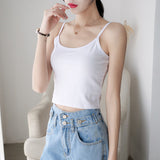 Pure Cotton Sling Vest Women's Summer 2025 New Inside And Outside Wearing A Short Boobs And Umbilish Buns