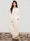 Autumn And Winter Thick Collar Knitted Cardigan High-End Inside Wearing Sweater Coat Loose Thin Sleeve Topess