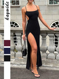 Dili Y2K Sexy Wind Sling Open Forked Ass Hip Dress Dress Women's Dress 2025 Spring And Summer