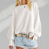 Ebay Open Fork Sweater Women's Fashion Sports T-Shirt Knitted Shirt Long-Sleeved Top Coat Design Sense