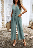 Dili Women's Clothing 2025 Spring And Summer Temperament Elegant Solid Color Clasp Joint Pants