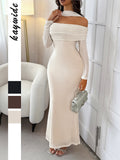 Dili Elegant Wind With Chest Long-Sleeved Ass Skirt Dress Women's Dress 2025 Autumn And Winter