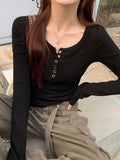 White Cotton Shoulder Long-Sleeved T-Shirt 2025 Autumn New Women's Decoration Body Slimy Inside The Bottom Shirt Top