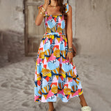 Dili Independent Sling Short-Sleeved Dress 2025 Spring And Summer Temperament Elegant High Waist Thin