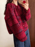 Vintage Green Sweater Women's Autumn And Winter In The Bottom Shirt 2025 New Lazy High-End Loose Knitting Top