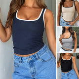 Dili 2025 Spring/Summer Y2K Sport Knitted Threaded T-Shirt For Women's T-Shirt