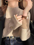 Grey Half-High Collar Plus Thick Bottom Shirt Women Take 2025 Autumn And Winter New Sweater High-End Knitting Top