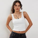 Y2K Women's New Pure Mb Sling Belt Vest With Lace Slimming Top Hottie Summer