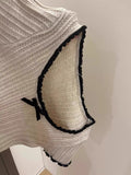Shoulder T-Shirt Women's Lace Lace Jersey Knitted Short-Sleeved Summer Bottom Tight Hottie Short-Sleeve
