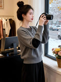 Large-Size Fat MM Korean Half-Zip-Up Top With Women's Autumn And Winter 2025 New High-End Sense Loose Thin Knitting Shirt
