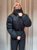 Winter Thicker New Warm Fashion Temperament Can Be Split Hooded Ski Suit Jumpsuit