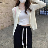 College Style Knitted Cardigan Women's Autumn And Winter 2026 New Niche Embroidery Temperament Outside A Small Man's Top