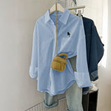 Dili Casual Simple Long-Sleeved Button Solid Color Shirt Women's Clothing 2025 Autumn And Winter