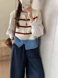 Double Zipper Open Shirt Knitted Vest Vest Women 2025 Autumn New Loose Wearing Horse Clip Round Collar Sweater Shoulder