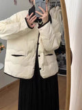 Winter Blue Cotton Short Coat Women's Small Fragrant Style 2026 New Super-Looking Thin Cotton Coat Cotton Clothes