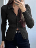 Dili Casual Simple Solid Long-Sleeved Shirt Wool Women's Clothing 2025 Autumn And Winter
