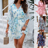 Dili Women's Clothing 2025 Spring And Summer Vacation Leisure Printing With Chiffon Joint