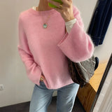 Dili Fashion Temperament Solid Color Long-Sleeved Wool Sweater Women's Clothing 2025 Autumn And Winter